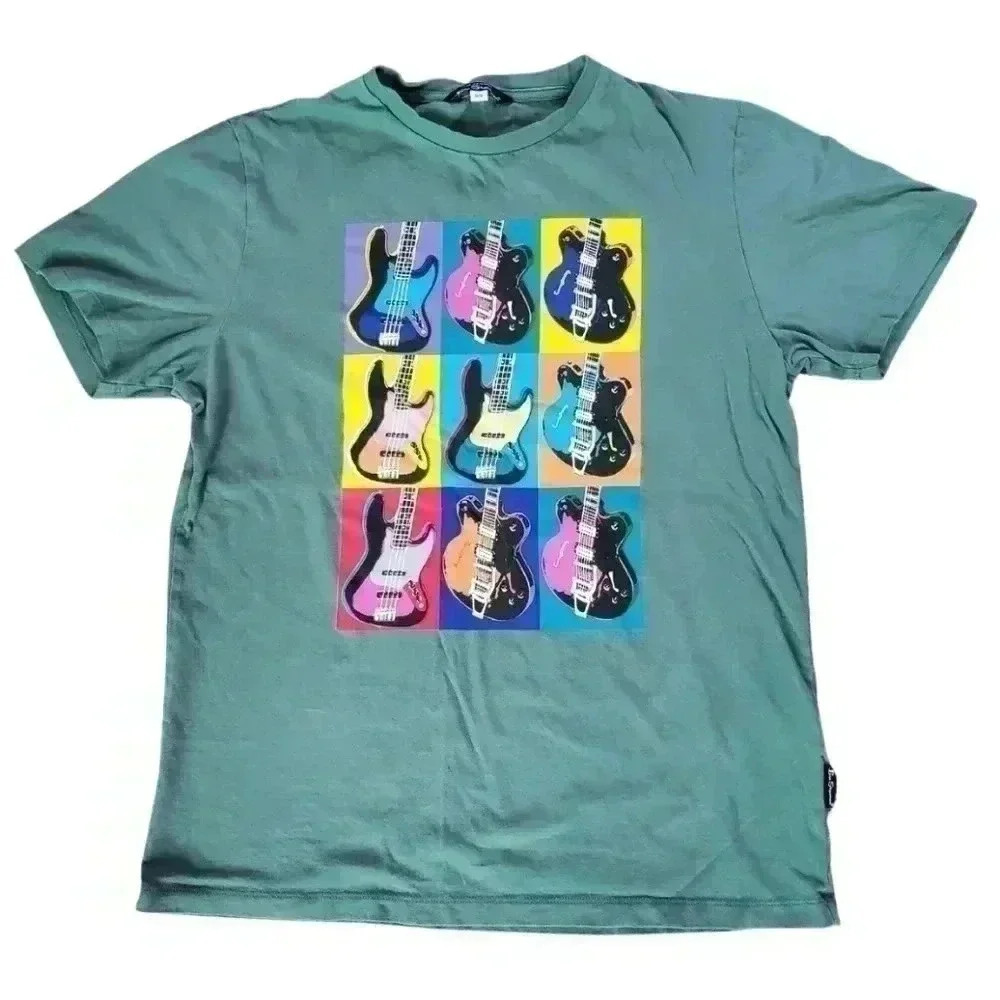 𝗕𝗲𝗻 𝗦𝗵𝗲𝗿𝗺𝗮𝗻 𝗚𝘂𝗶𝘁𝗮𝗿 𝘚𝘩𝘪𝘳𝘵 Men's M 𝗘𝗨𝗖 𝗡𝗲𝘃𝗲𝗿 𝗪𝗼𝗿𝗻